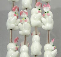White Rabbit Glass Beads