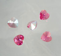 Rose Aurore Boreale Heart Crystals