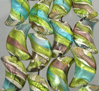 Multicolor Moon Glass Beads