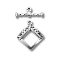 Diamond-Shaped Toggle with Designs