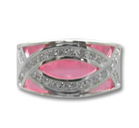 Pink and Silver Ring