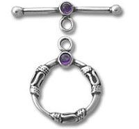 Large Toggle with Amethyst Stone