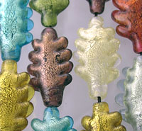 Leaf Style Multi Color Glass Beads