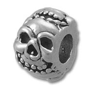 Halloween Skull Face Spacer Bead