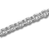 Double Ring Silver Chain