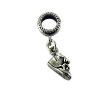 Spacer Bead with Baby Shoes