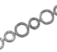 Round Hammered Link Chain