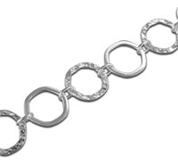 Hammered & Plain Link Chain