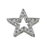 2 Sided Silver Star Pendant