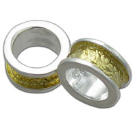 Vermeil Design Spacer Bead