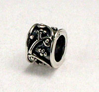 Grapes With Vine Design Spacer Bead