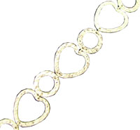Hammered Circle and Heart Chain