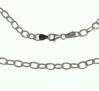 16" Shiny Oval Link Necklace