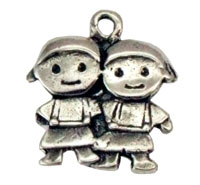 Sterling Silver 2 Girls Charm