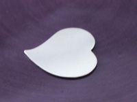 Silver Large Heart Stamping Blank