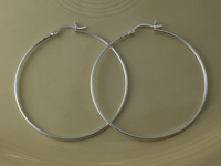 Silver 53mm Hoop Earrings