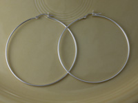 Silver 61mm Hoop Earrings