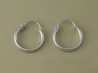 Silver 13mm Hoop Earrings