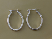 Silver 33mm Hoop Earrings