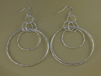 Diamond Cut Plain Hoop Earrings