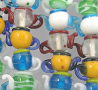 Tea Kettle Glass Beads