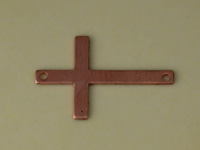 Copper Medium Cross Stamping Link