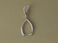 Silver Wishbone Charm
