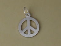 Silver Peace Sign Charm
