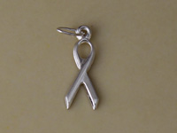 Silver Awareness Ribbon Charm