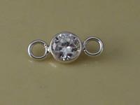 4mm Clear Crystal Bezel Link