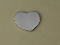 Silver Heart Stamping Blank