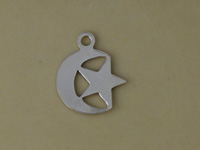 Silver Moon and Star Charm