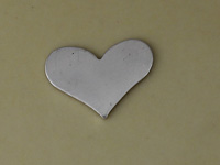 Silver Medium Heart Stamping Blank