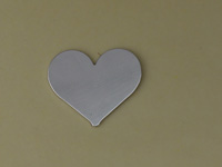 Silver Large Heart Stamping Blank
