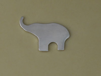 Silver Elephant Stamping Blank