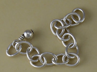 Silver Thick Oval Extension Chain