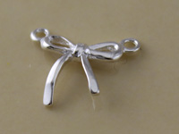 Small Ribbon Bow Link Charm