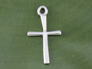 Small Thin Plain Cross Charm