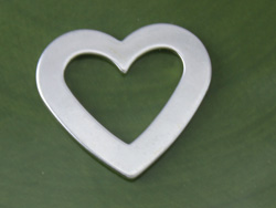 Heart Washer Blank Charm Tag