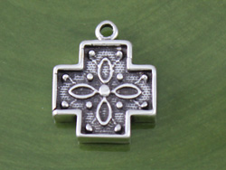 Square Dotted Design Cross Charm
