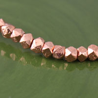 3.5mm Copper Faceted Square Beads