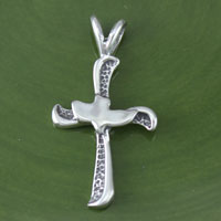Design Dove Cross Charm Pendant