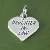 Daughter in Law Heart Charm