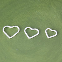 Medium, Small, Tiny Wire Heart Charm