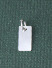 Sterling Silver Tiny Tag Charm