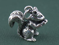 Sterling Silver 3D Squirrel Charm