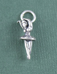 Sterling Silver Small Ballerina Charm