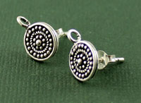 Antique Dotted Flat Earring Compenents