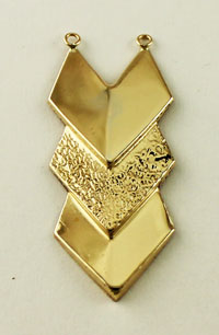 Gold Filled Stacked Triangle Link Connector