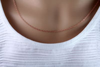 Rose Gold Filled 1.4mm Flat Cable Chain